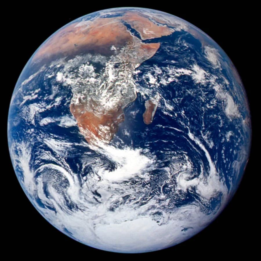 Earth photographed by the Apollo 17 crew